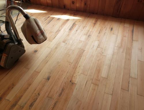 plank sanding and refinishing flooring