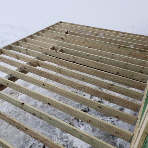  Deck framing and install composite deck boards